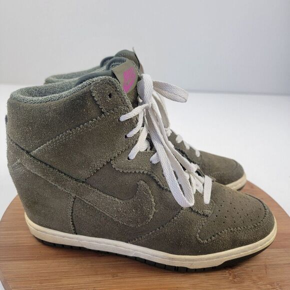 Nike Dunk Sky Hi Hidden Wedge Olive Green Sneakers 528899-200 Women's Shoe's 9.5 - Picture 6 of 14